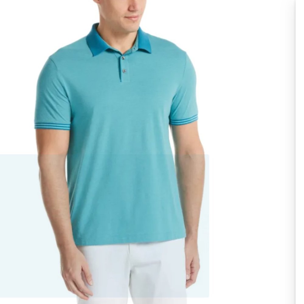 PERRY ELLIS AQUARELLE POLO MOISTURE WICKING & BREATHABLE